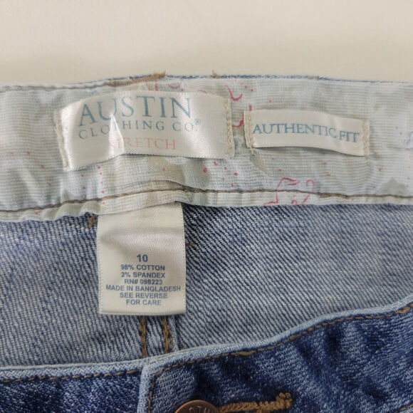 Austin Clothing‎ Jeans Womens 10 Blue Mid Rise Authentic Fit Capri Denim W33xL21 - Picture 8 of 12